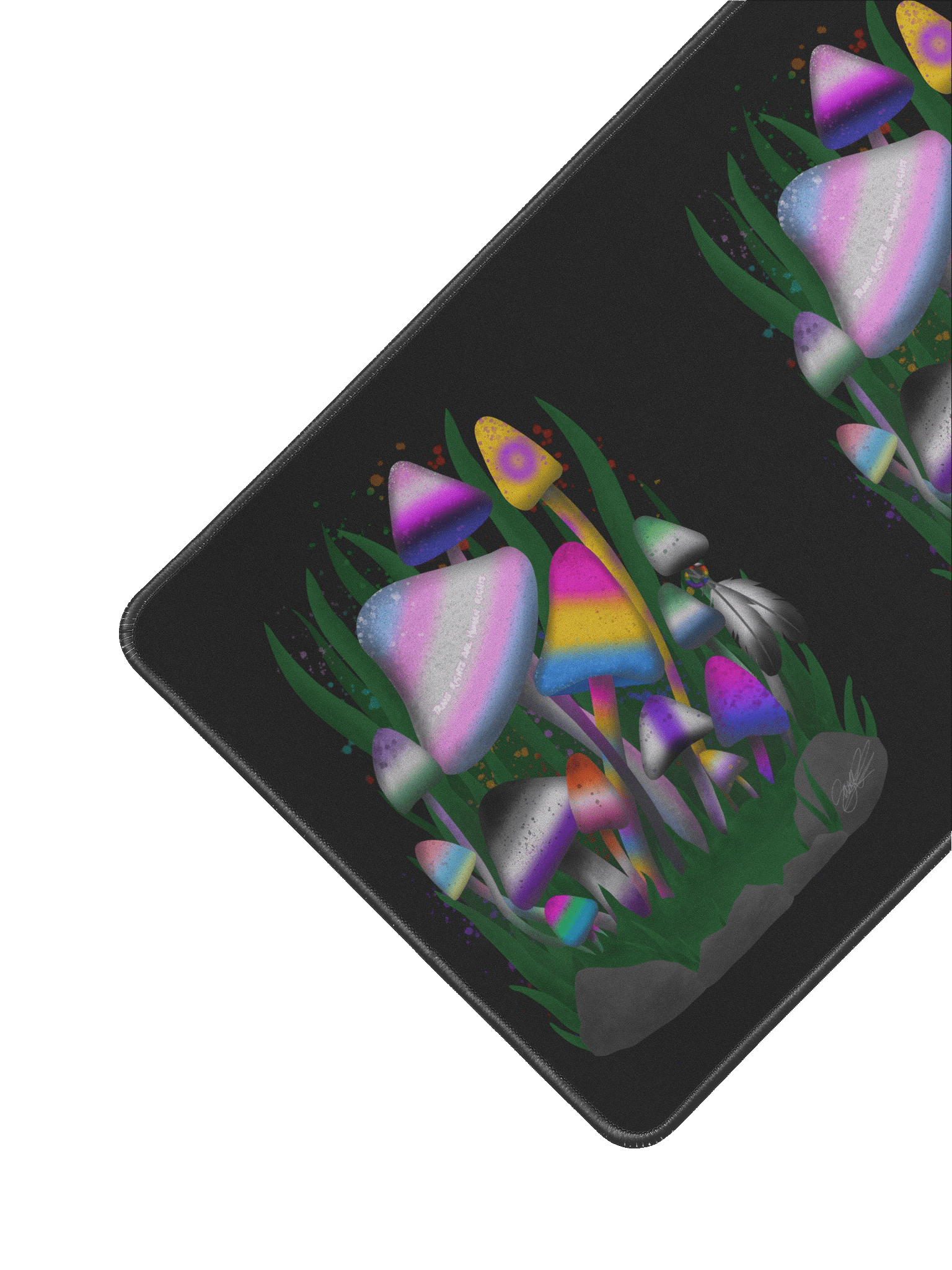 LGBTQIA+ Trans Rights Mushrooms Desk Mat product image (2)