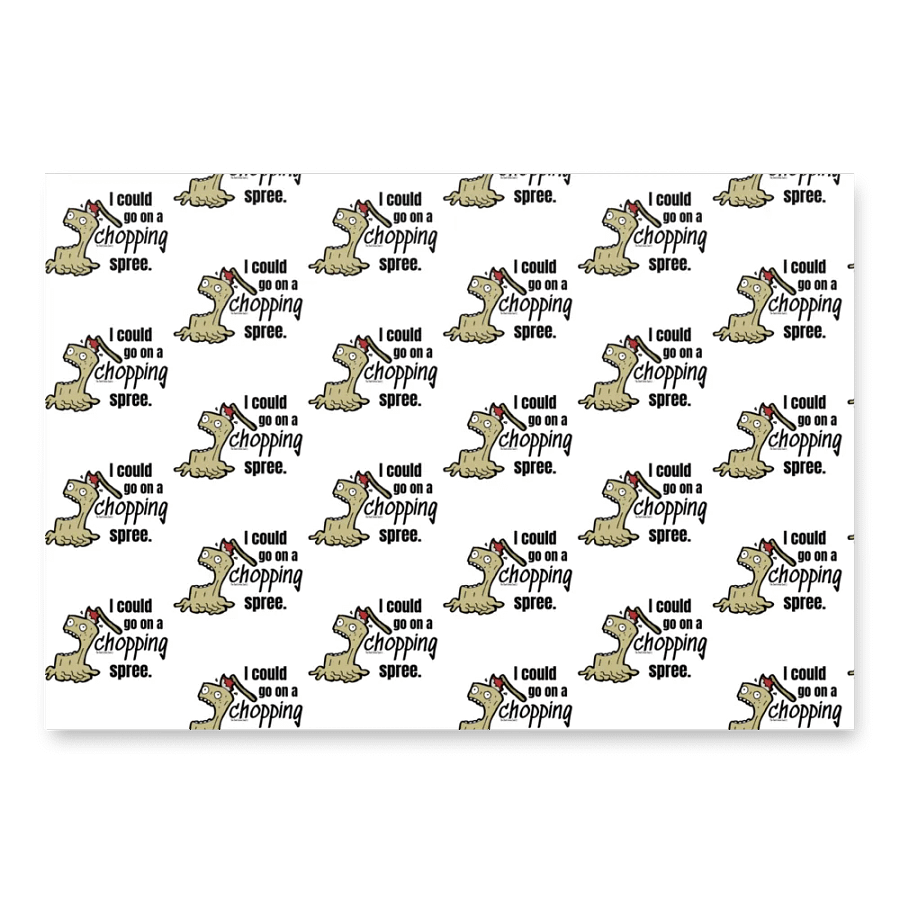 Chopping Spree Black - Gift Wrapping Paper product image (2)