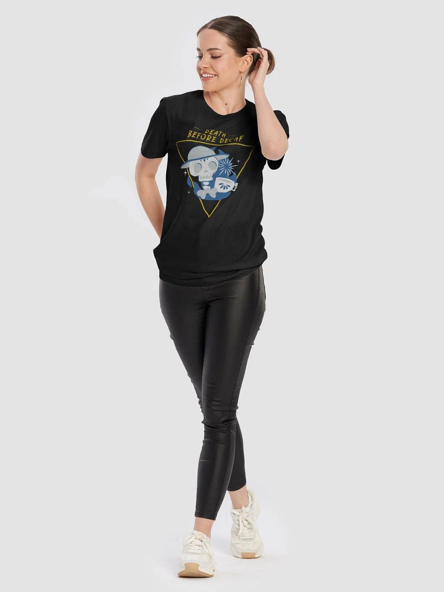 Death Before Decaf Skeleton T-Shirt product image (8)