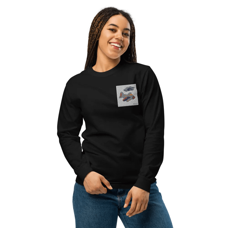 Kid Airplane (Comfort Colors Unisex Garment-Dyed Heavyweight Long Sleeve Shirt) product image (3)