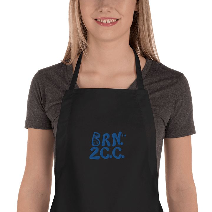🦞BRN.2C.C.™ | Embroidered Apron | Coastal Cooking Vibes | Royal Blue Logo product image (1)