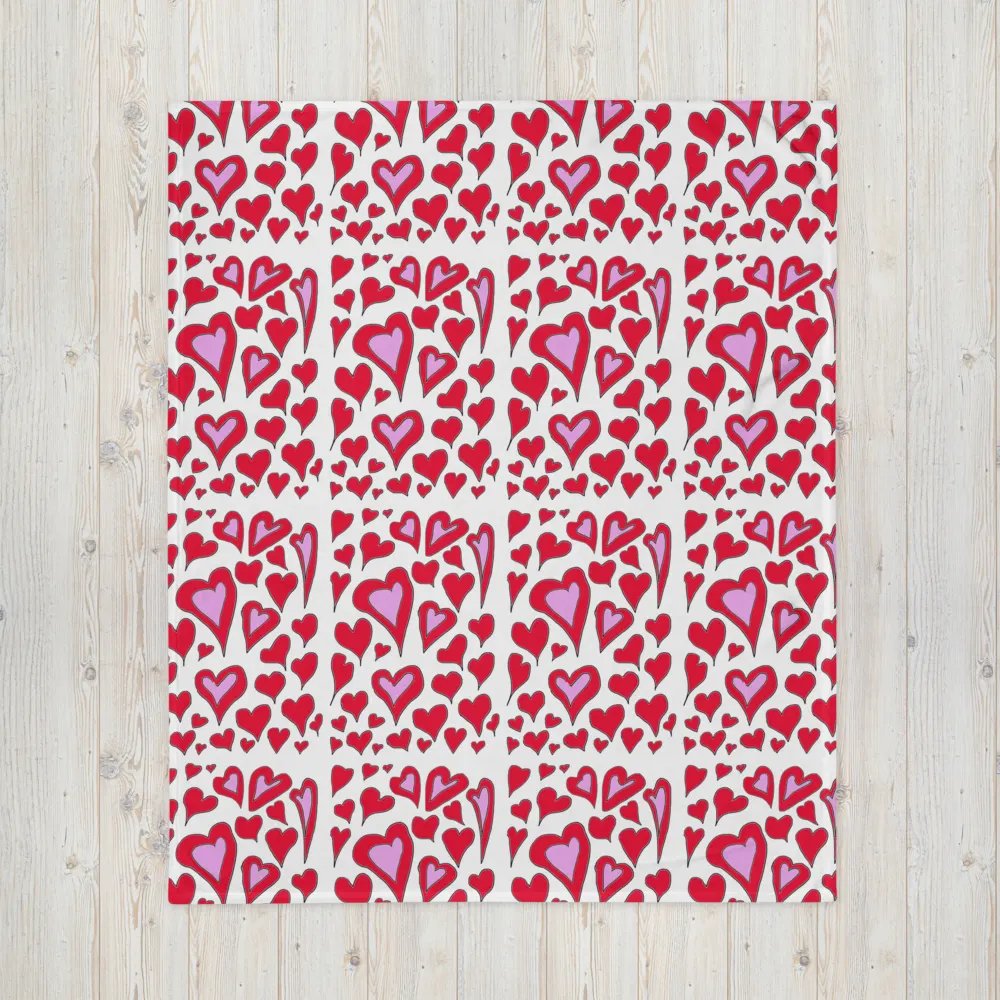 Hearts Drawing Throw Blanket product image (16)
