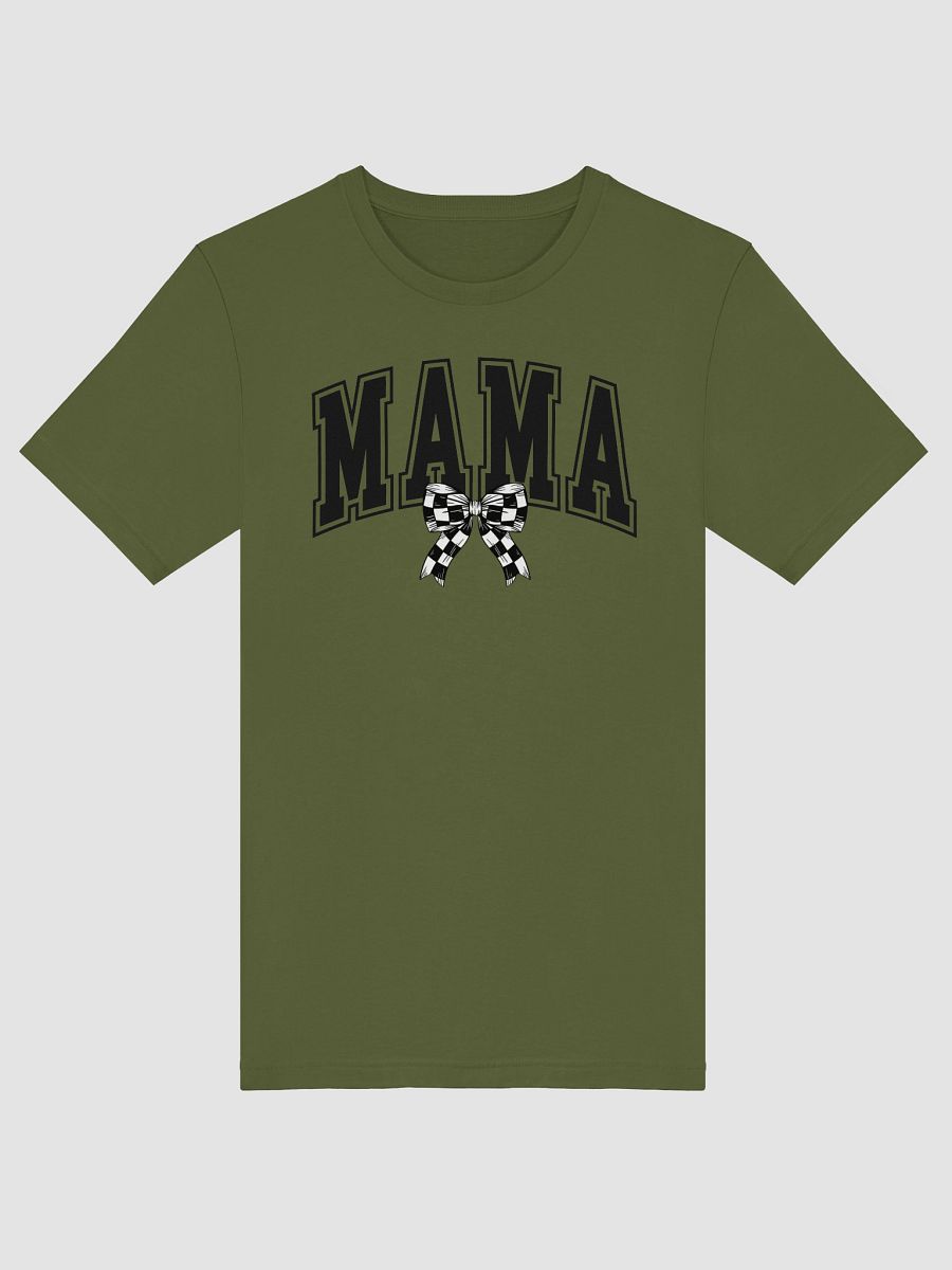 Checkered Bow Mama Print Short Sleeve Unisex T-Shirt product image (52)