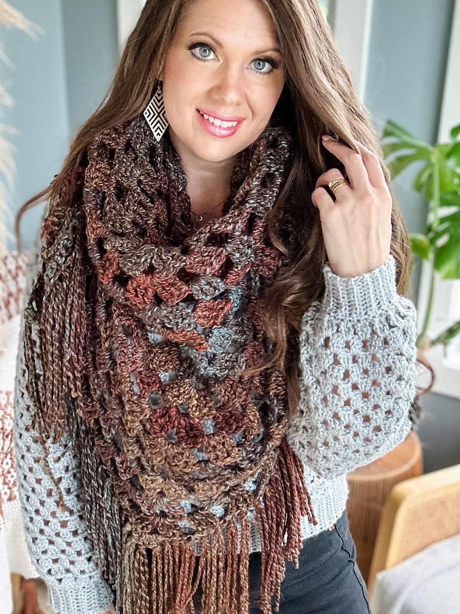 Shimmer Triangle Shawl Crochet Pattern product image (7)