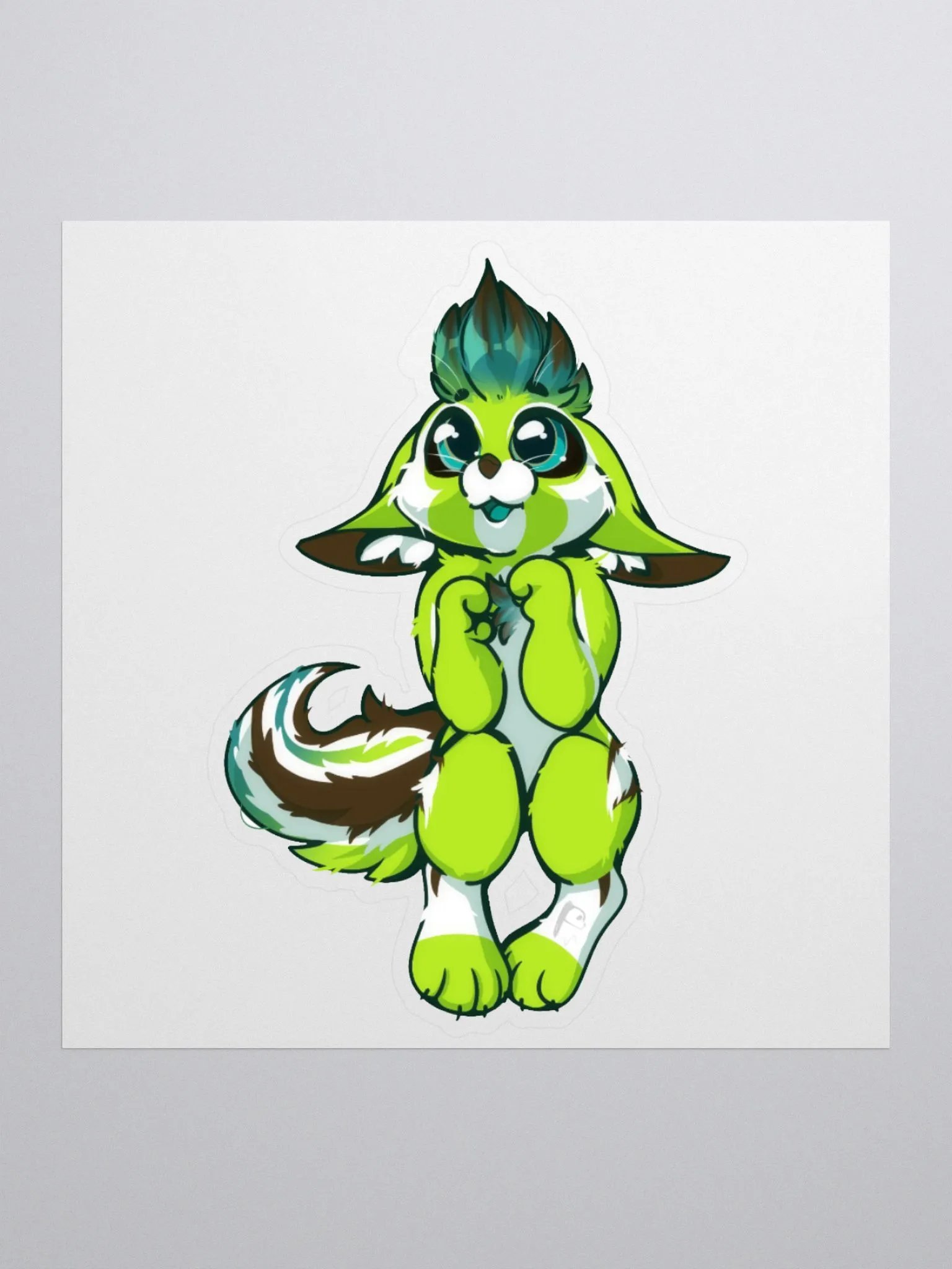 Chibi Avocado Kiss-Cut Sticker product image (2)