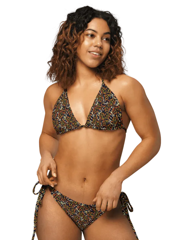 Tiger Flower | Recycled Padded String Bikini Top product image (1)