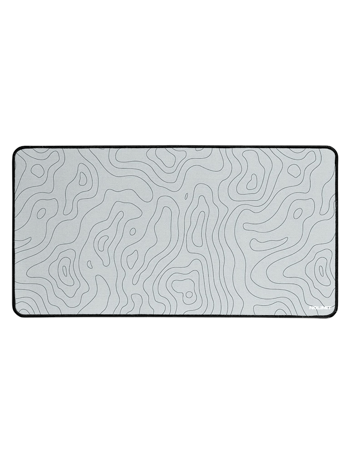NOLIMIT M size gaming mat - White Topographic Mapping product image (1)