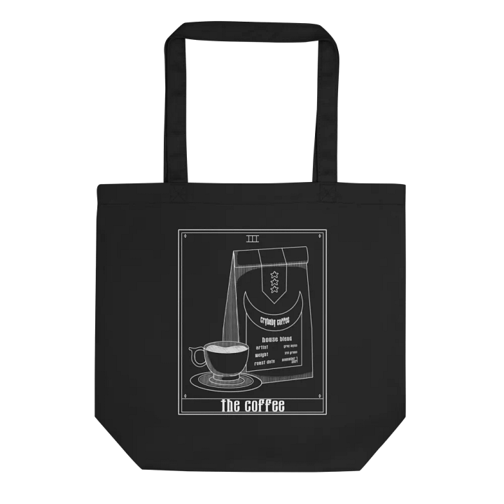 The Coffee Tarot Card Black Tote Bag product image (1)