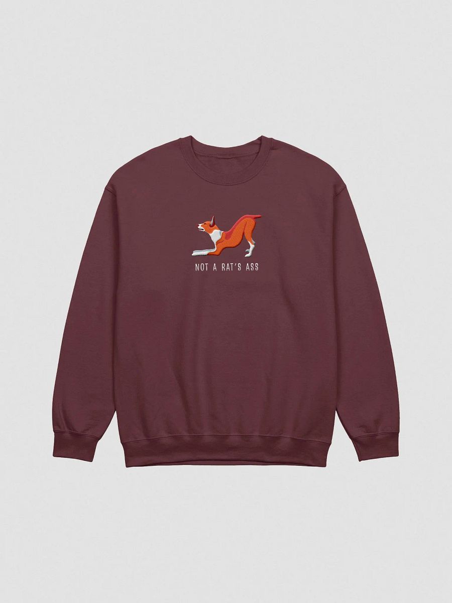Not a Rat's Ass Sweatshirt (Embroidered) of a Rat Terrier(Red) product image (4)