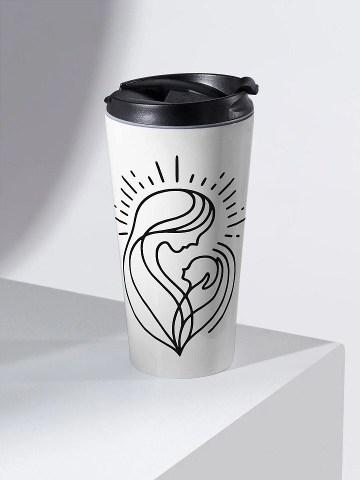 Mother and Baby Line Art Travel Mug product image (1)