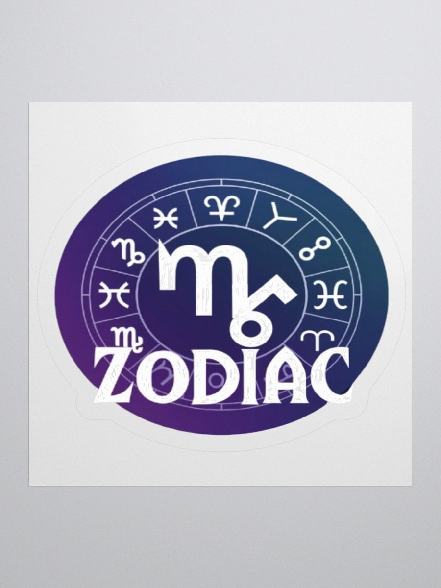 Virgo Zodiac with Full Zodiac Circle Vinyl Sticker - High-Quality Design product image (1)