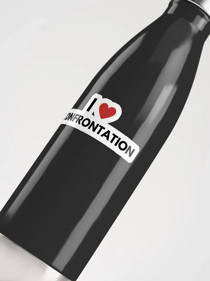 I <3 Confrontation (bubble design) stainless steel water bottle product image (1)