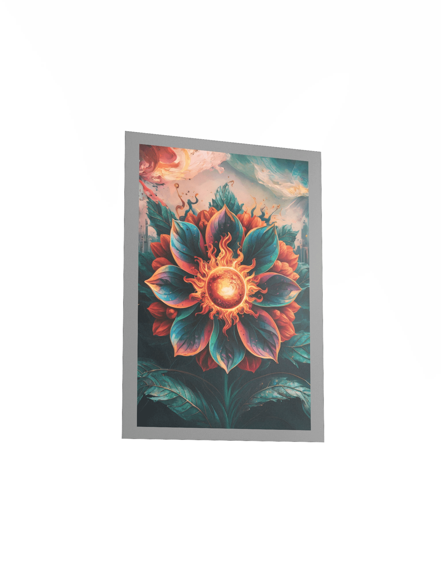 Stellar Sunflower Poster – Surreal Cosmic Bloom Wall Art product image (4)