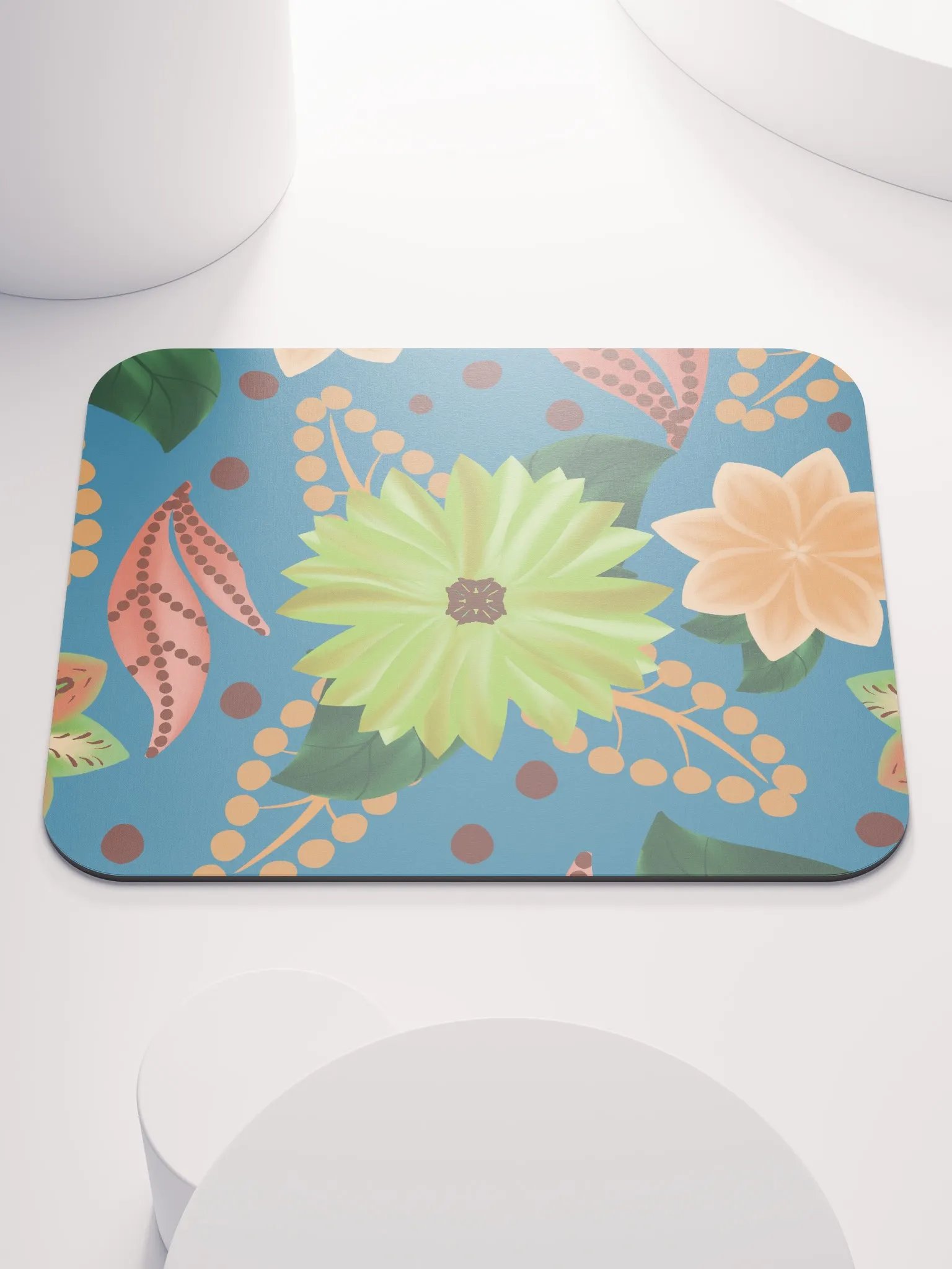 El Yunque Blue Floral Mousepad product image (1)