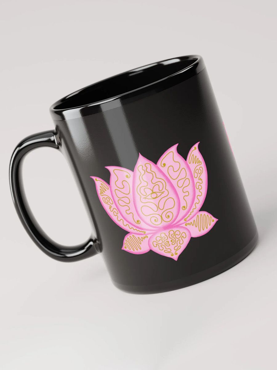Lotus Elegance Black Glossy Mug product image (6)