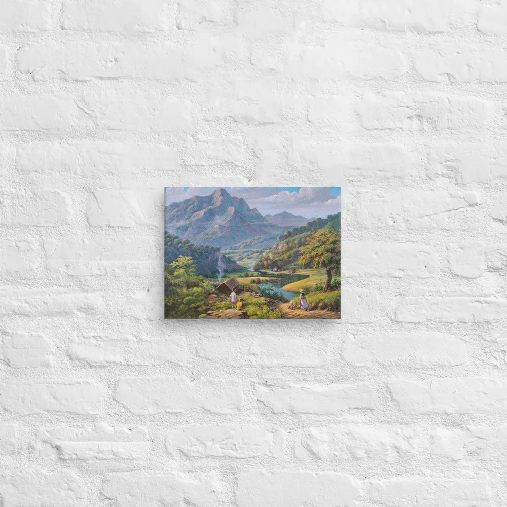 Canvas Print - Overlooking Village with a Church Painting by JMLisondra product image (17)
