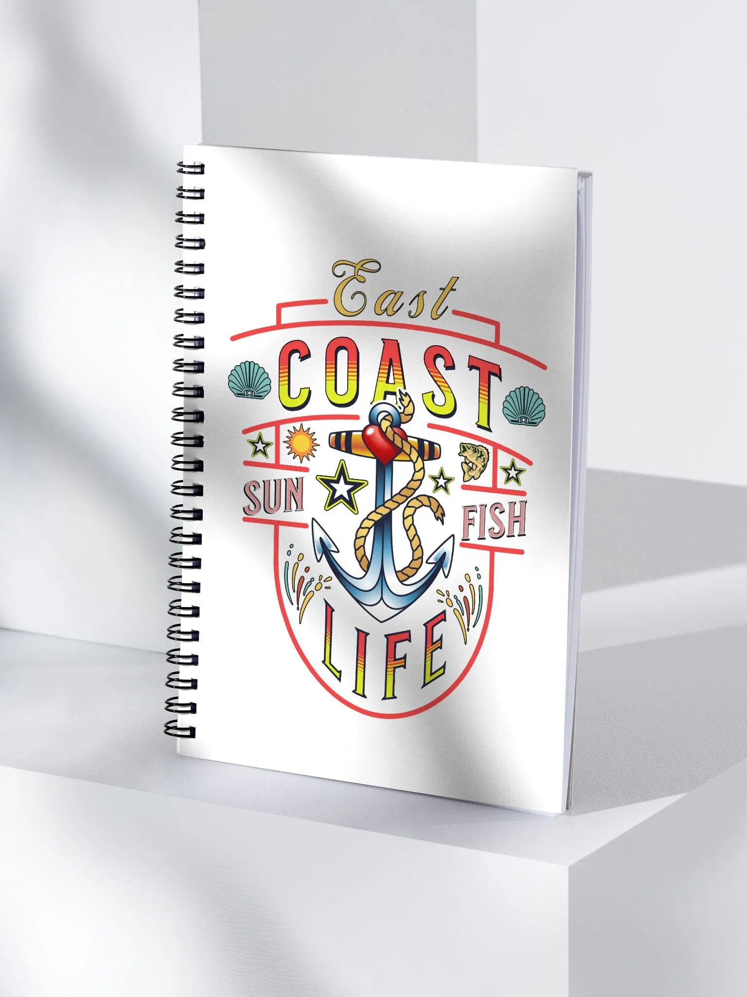 East Coast Life Sun Fish Spiral Notebook product image (3)