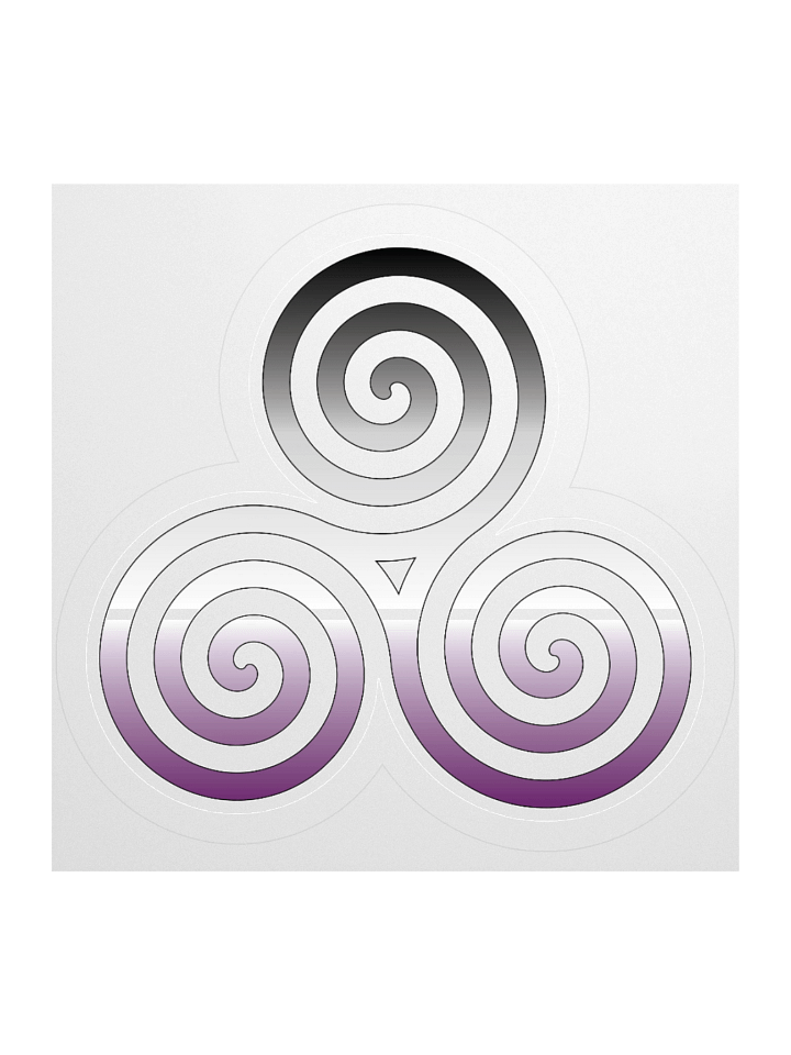 Asexual Pride Gradient Celtic Triskelion Sticker product image (2)