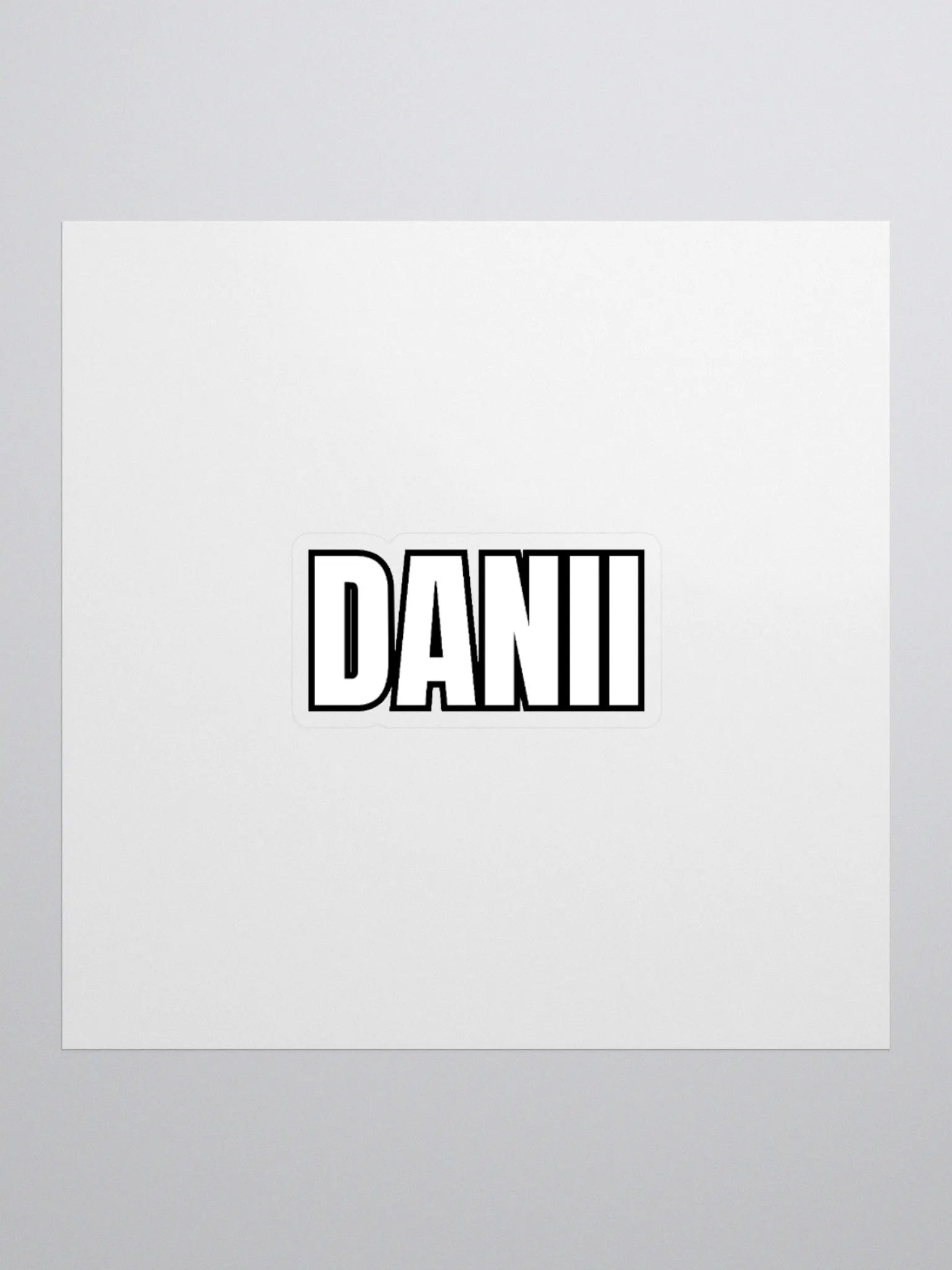 DANII WHITE BLACK STICKER product image (1)