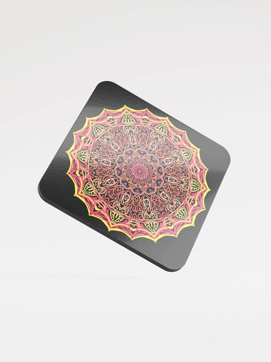 Radiant Mandala Cork Coaster product image (1)