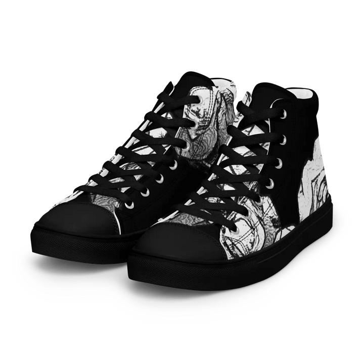 White roses High Top Canvas Shoes (womens) product image (1)