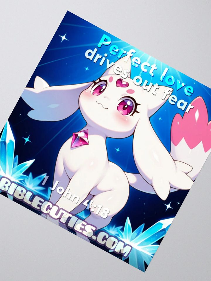 Bible Cuties Ruby - Perfect love drives out fear Sticker product image (2)