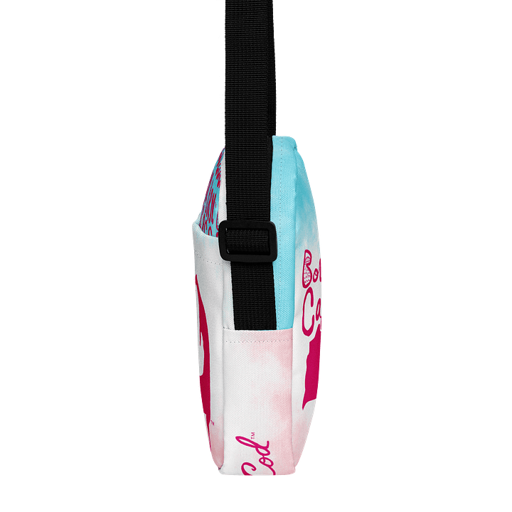 BOURNE to Cape Cod™ | Crossbody Bag | BRN.2C.C.™ | Utility On-the-Go | Coastal Cool Meets Everyday Carry | Pink Logos on Patriotic Pastels🌊🎒 product image (2)