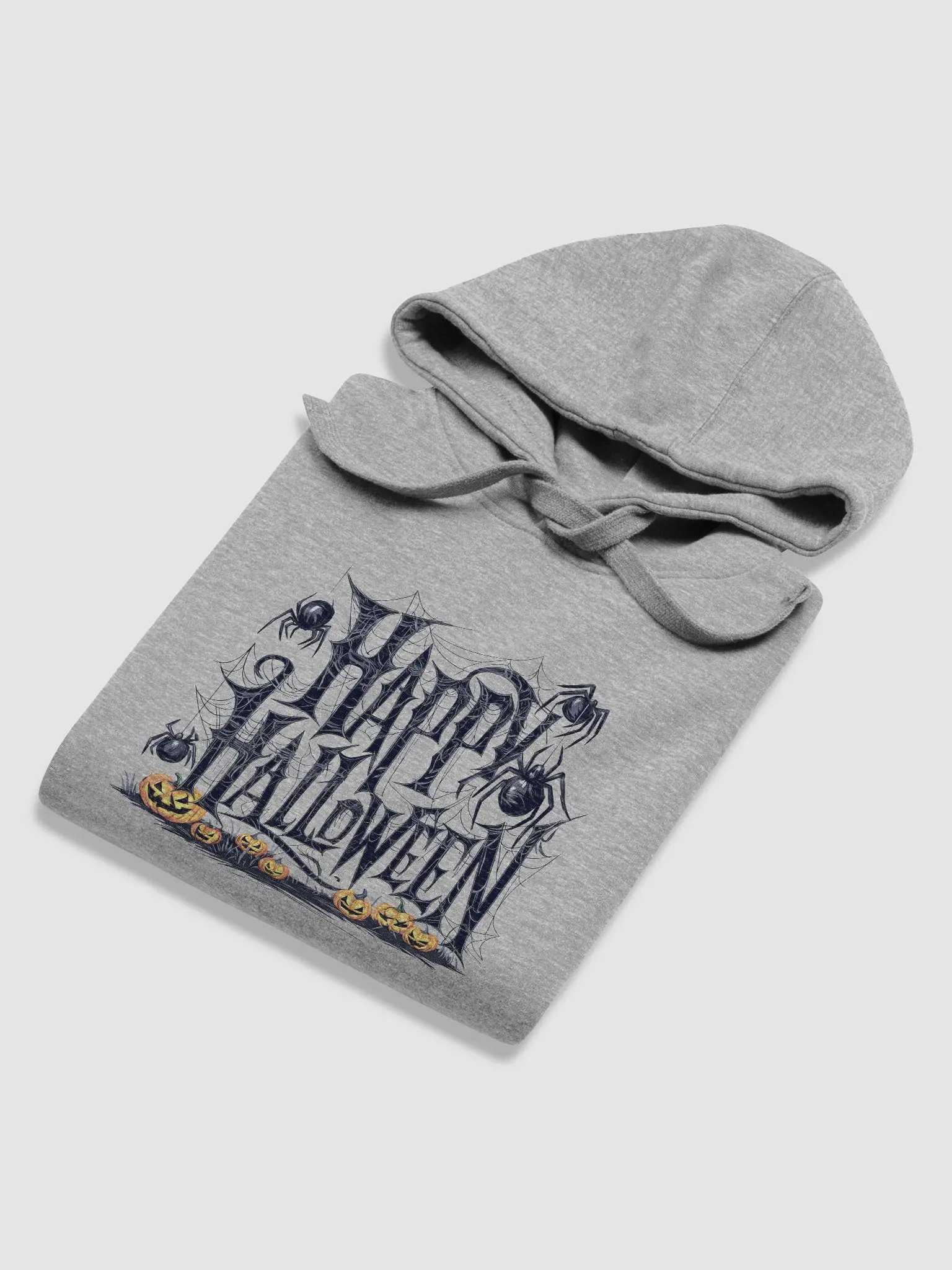 Spooky Happy Halloween Greeting and Spider Web Hoodie product image (2)