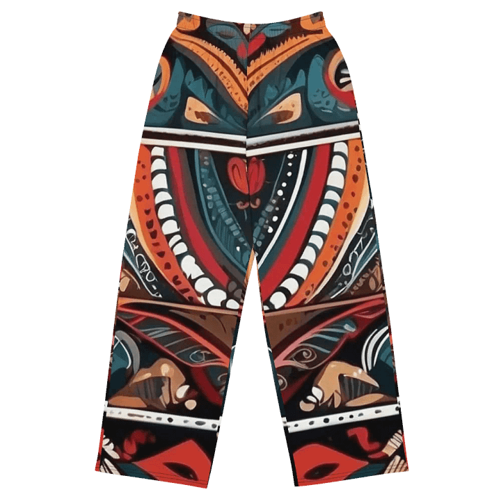 Cultural Canvas: Unisex Wide Leg Pants in Tribal Symphony product image (2)