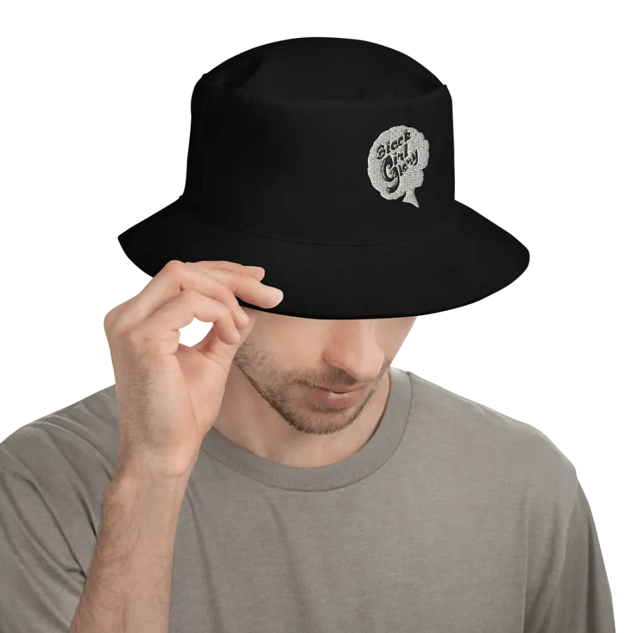 Black Girl Glory Bucket hat (B&W) product image (4)