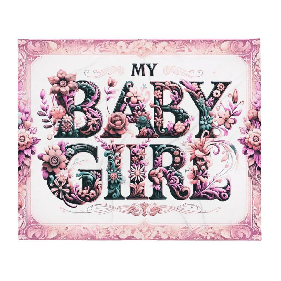 Vintage My Baby Girl Antique Style Baby Throw Blanket product image (2)
