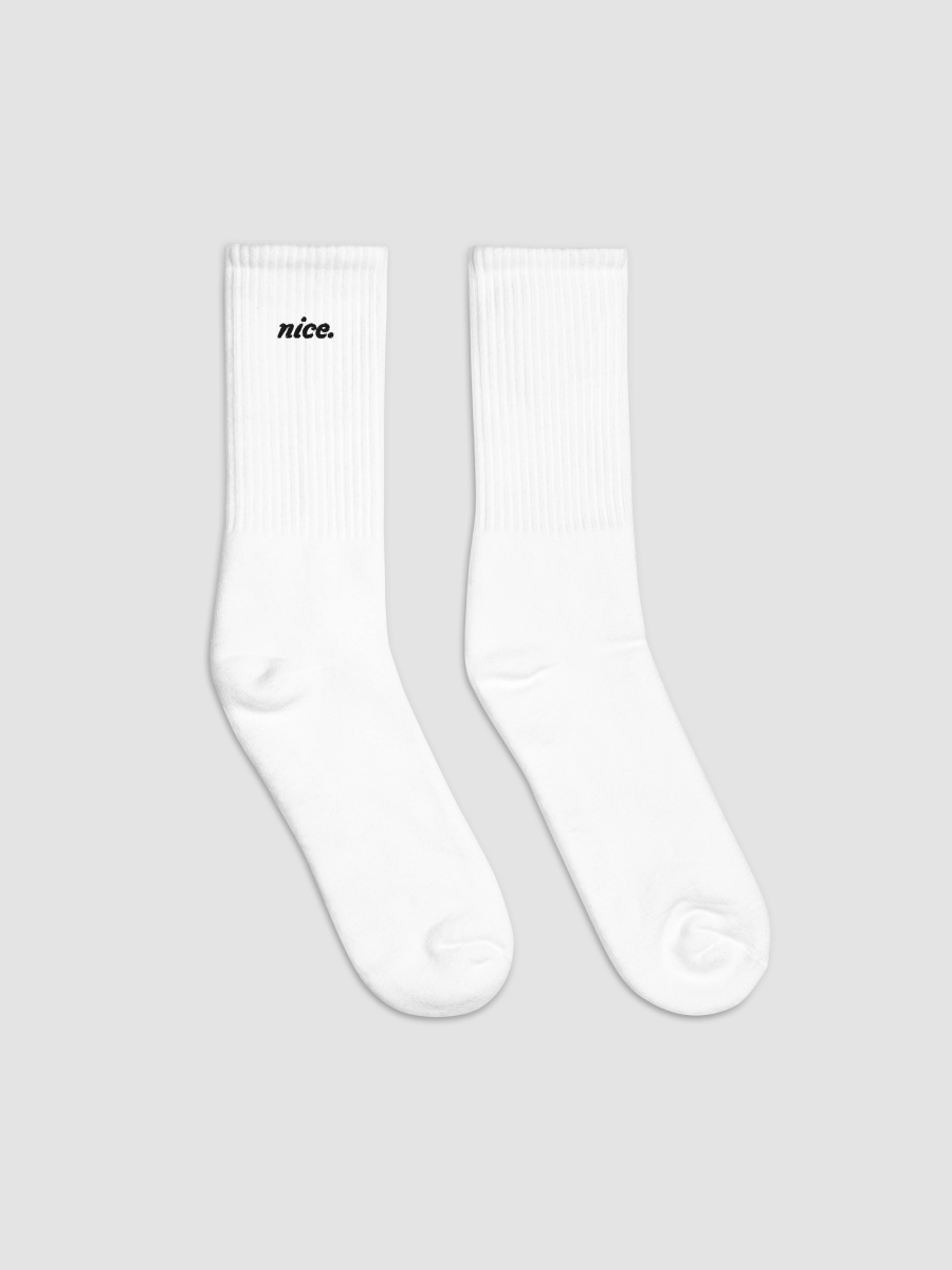 Nice. Premium Socks (White) product image (3)