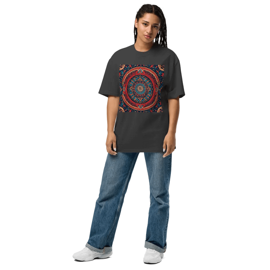 T-Shirt with Persian Carpet Design Mix of Beautiful Colors product image (7)