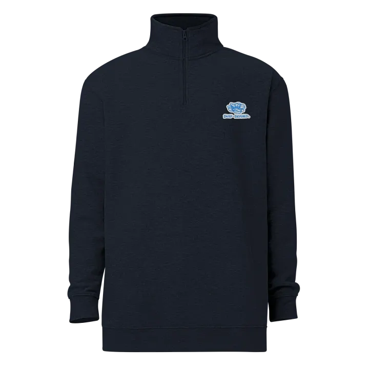 BUSY-BRAINED (aqua bubble design) embroidered quarter zip product image (12)