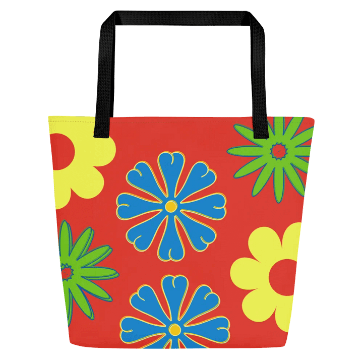 Bright and Whimsy Flowered Tote Bag product image (2)