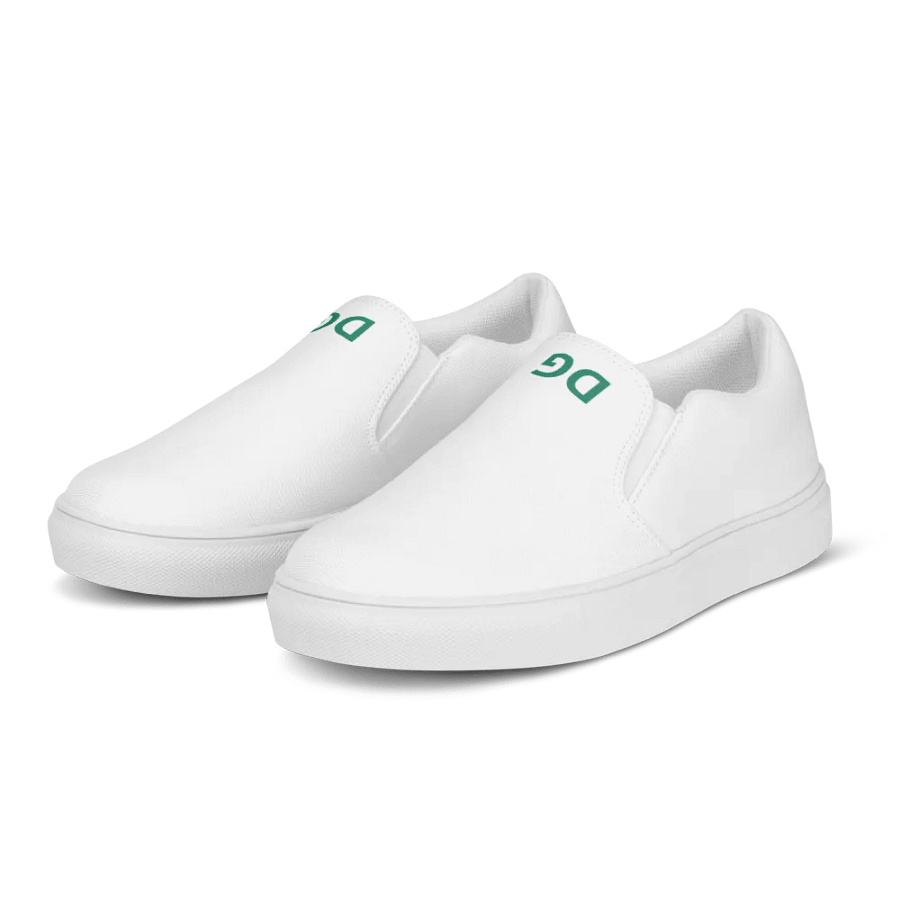 White Detail Grandma DG Women's Canvas Slip-Ons product image (4)
