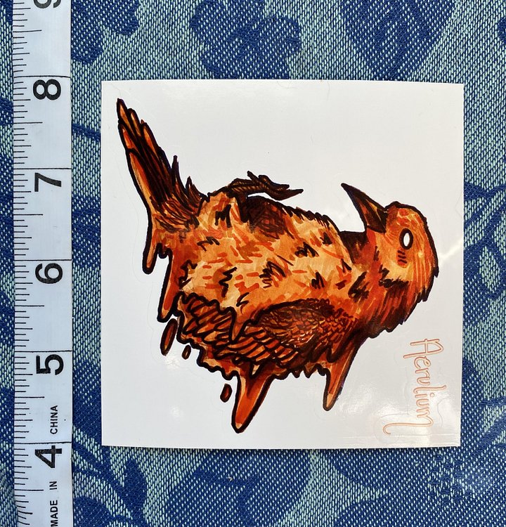 Windy Autumn Gloopy Birb Kiss-Cut Sticker product image (2)
