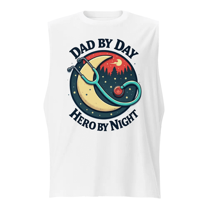 Dad by Day, Hero by Night Muscle Tank product image (1)