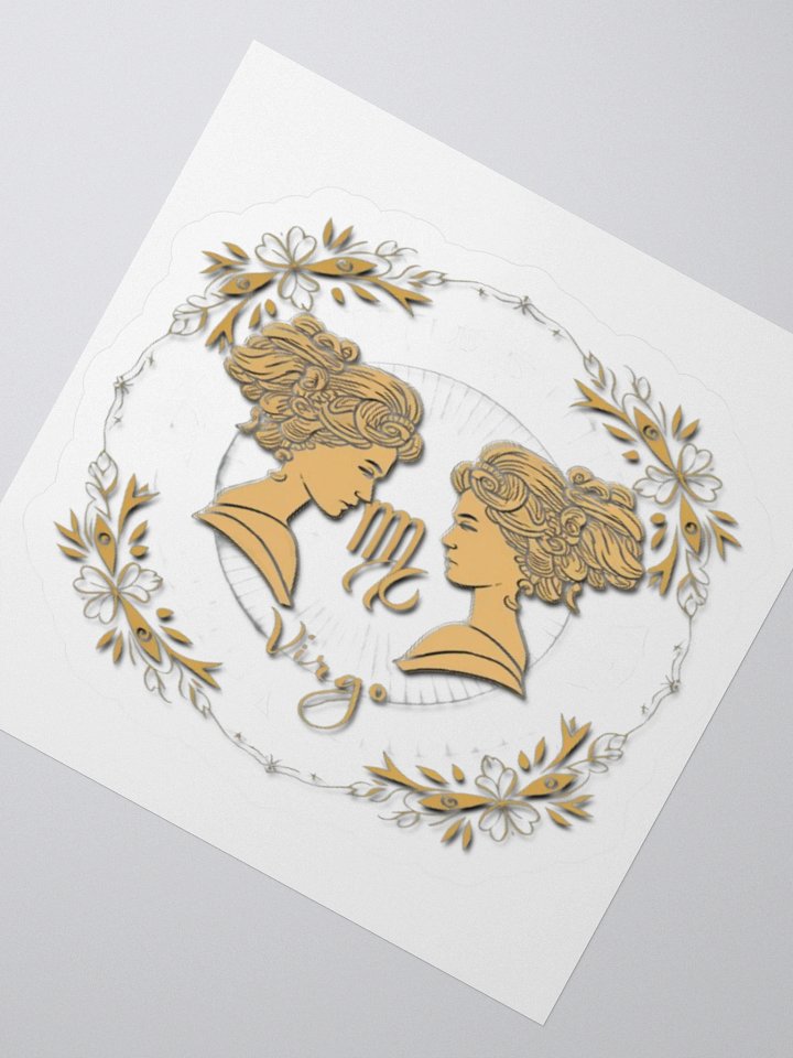 Virgo Zodiac Sticker - Elegant Female Profiles - Vinyl product image (2)