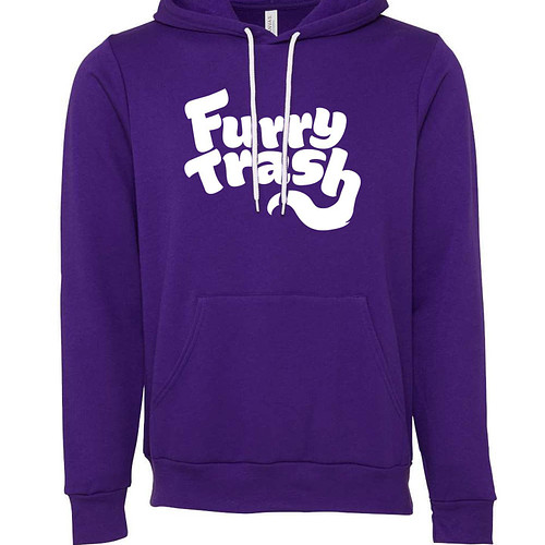 Hoodies in stock! Purple or gray pullover and some black zip ups now available in the shop! FurryTrashCo.com
.
.
.
.
 #furrie...