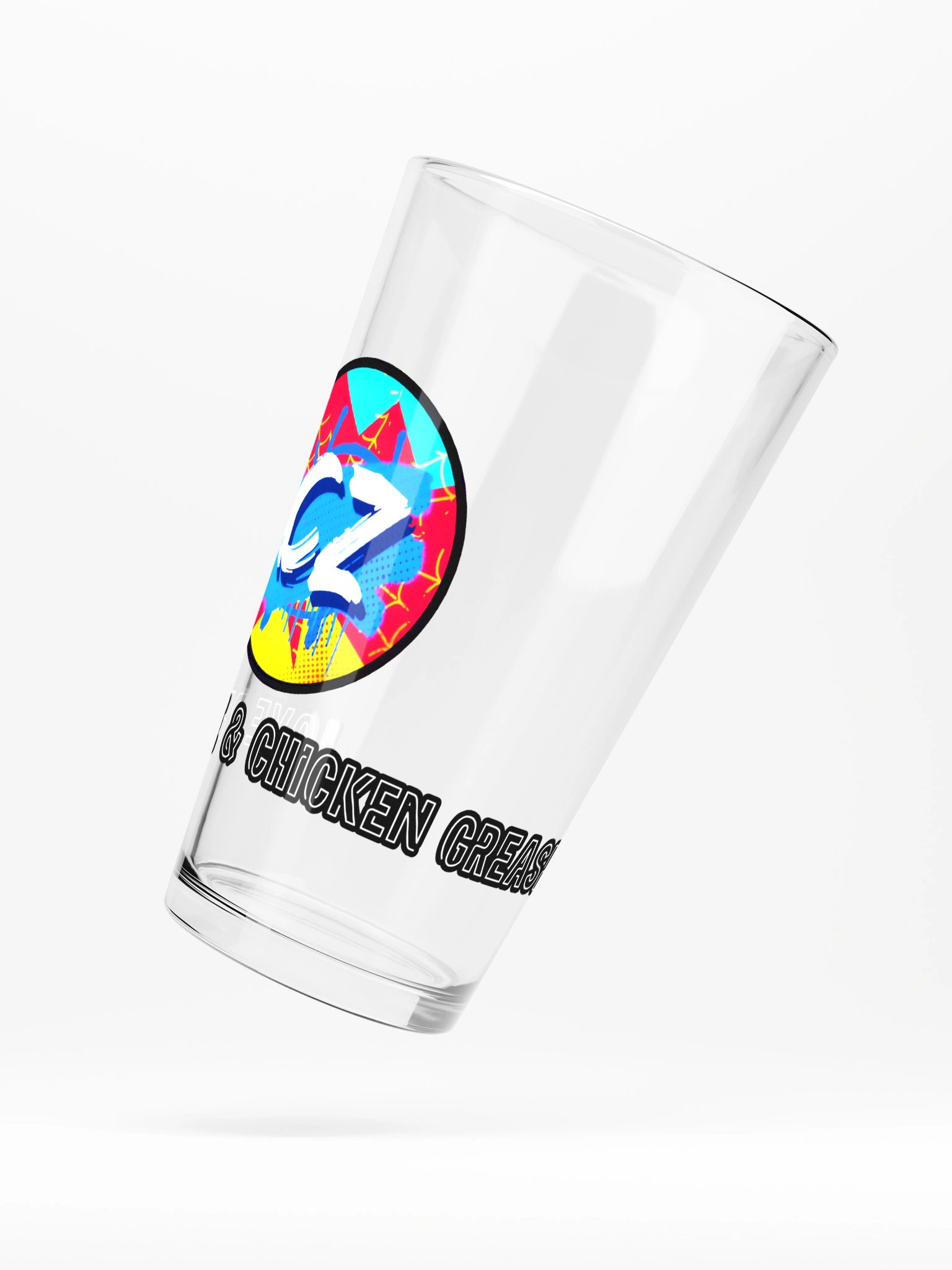 CZ Love Peace & Chicken Grease Shaker Pint Glass product image (5)