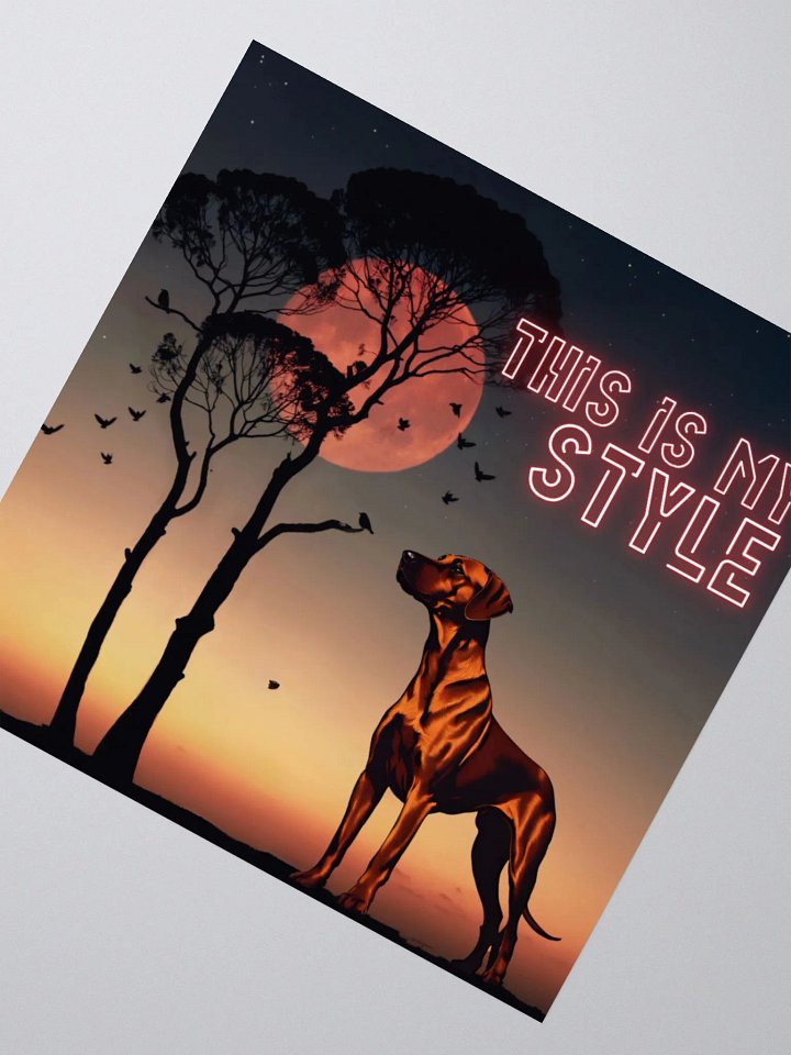 Moonlit Rhodesian Ridgeback Serenade Stickers product image (5)