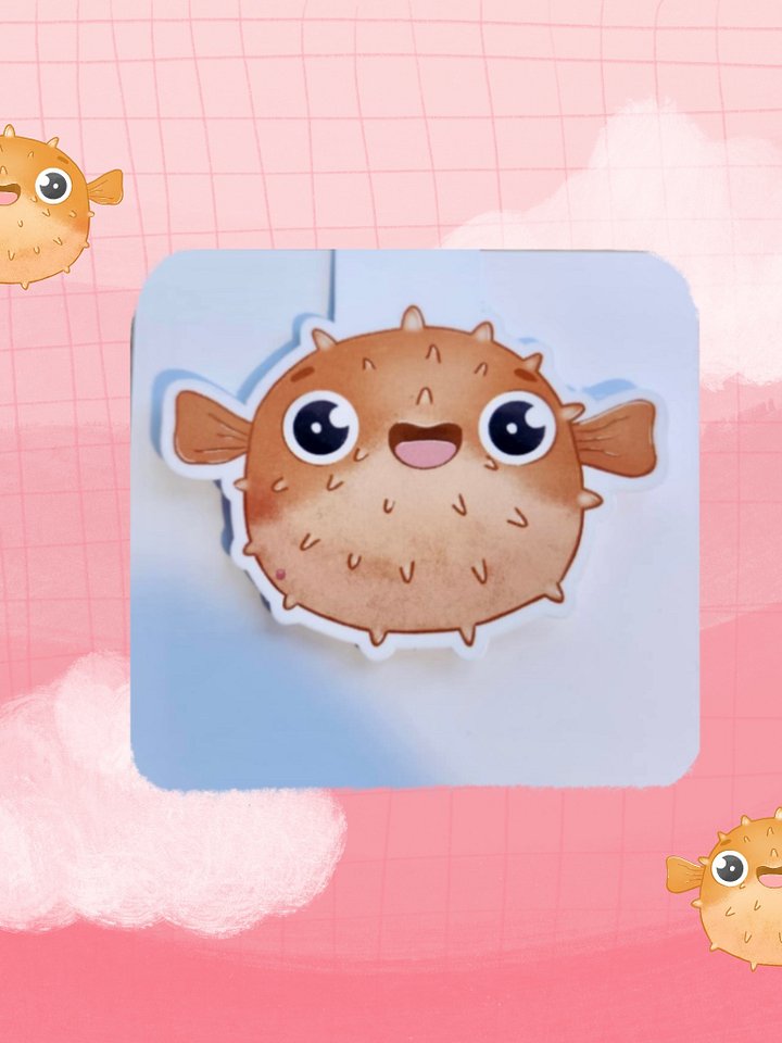 Puff the Blowfish Magnetic Bookmark product image (1)