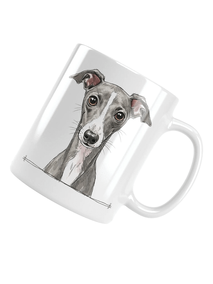 Italian Greyhound Sketch-y Art Chic Small Ceramic Mug For Iggy Lovers product image (1)