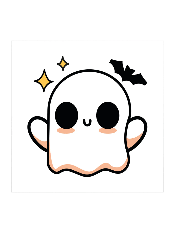 ghosty with bat sticker product image (2)