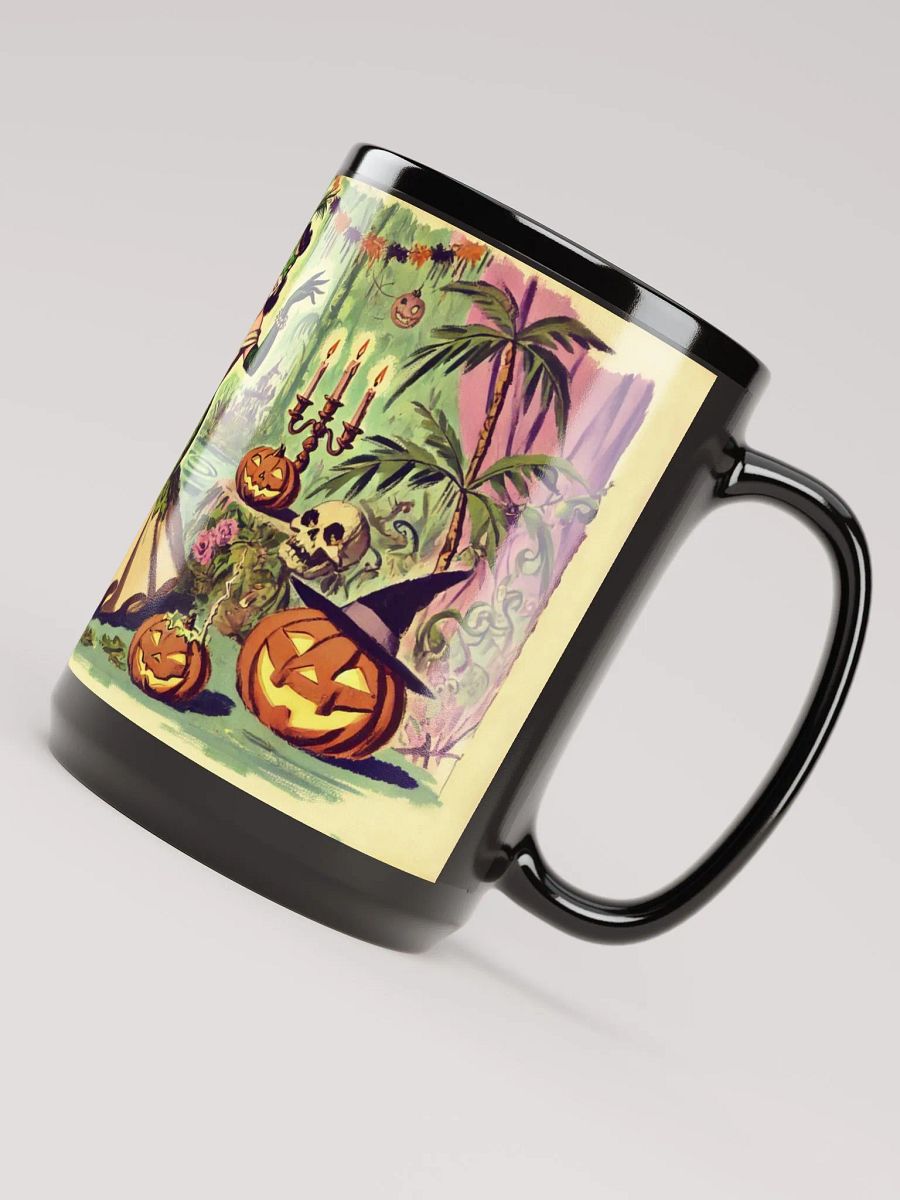 Halloween Gator Gala Coffee Cup - 15 oz Black Glossy Mug product image (5)