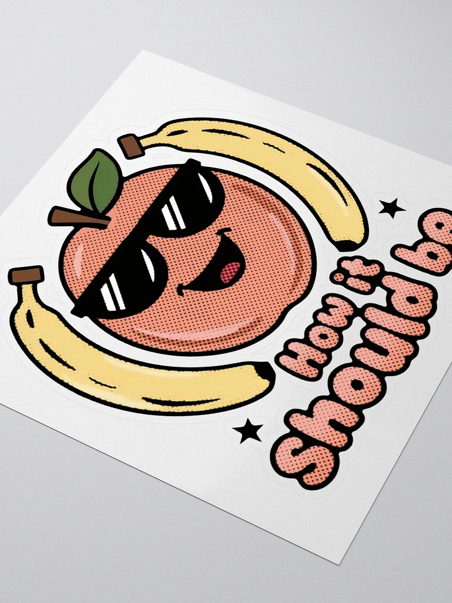 A peach and two bananas sticker hotwife innuendo product image (8)