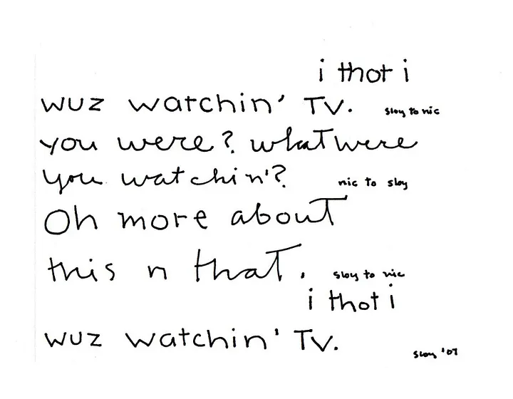 i thot i wuz watchin tv panel card print product image (1)