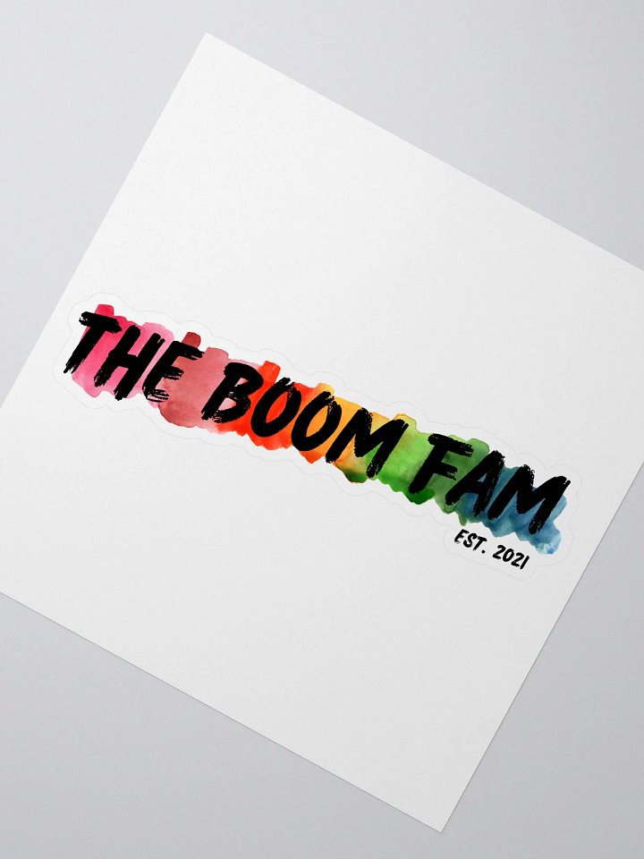 BOOM Fam Est 2021 Kiss Cut Sticker product image (2)