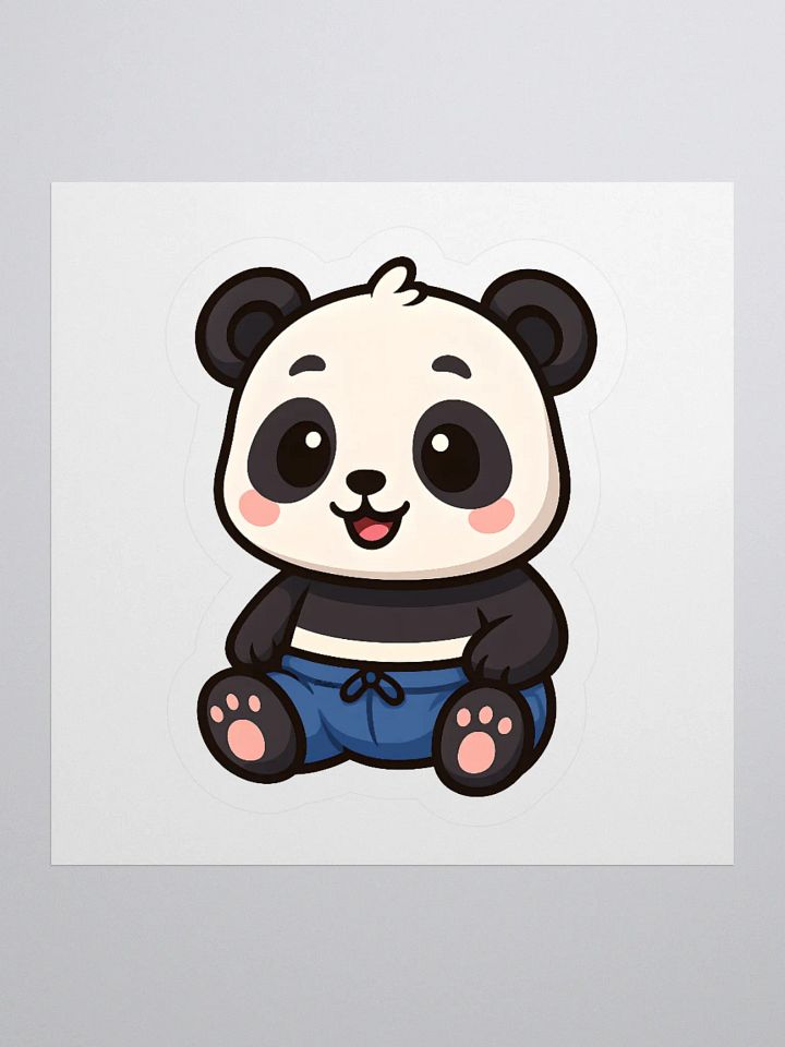 Cute Sticker of Panda in Swim Trunks product image (1)